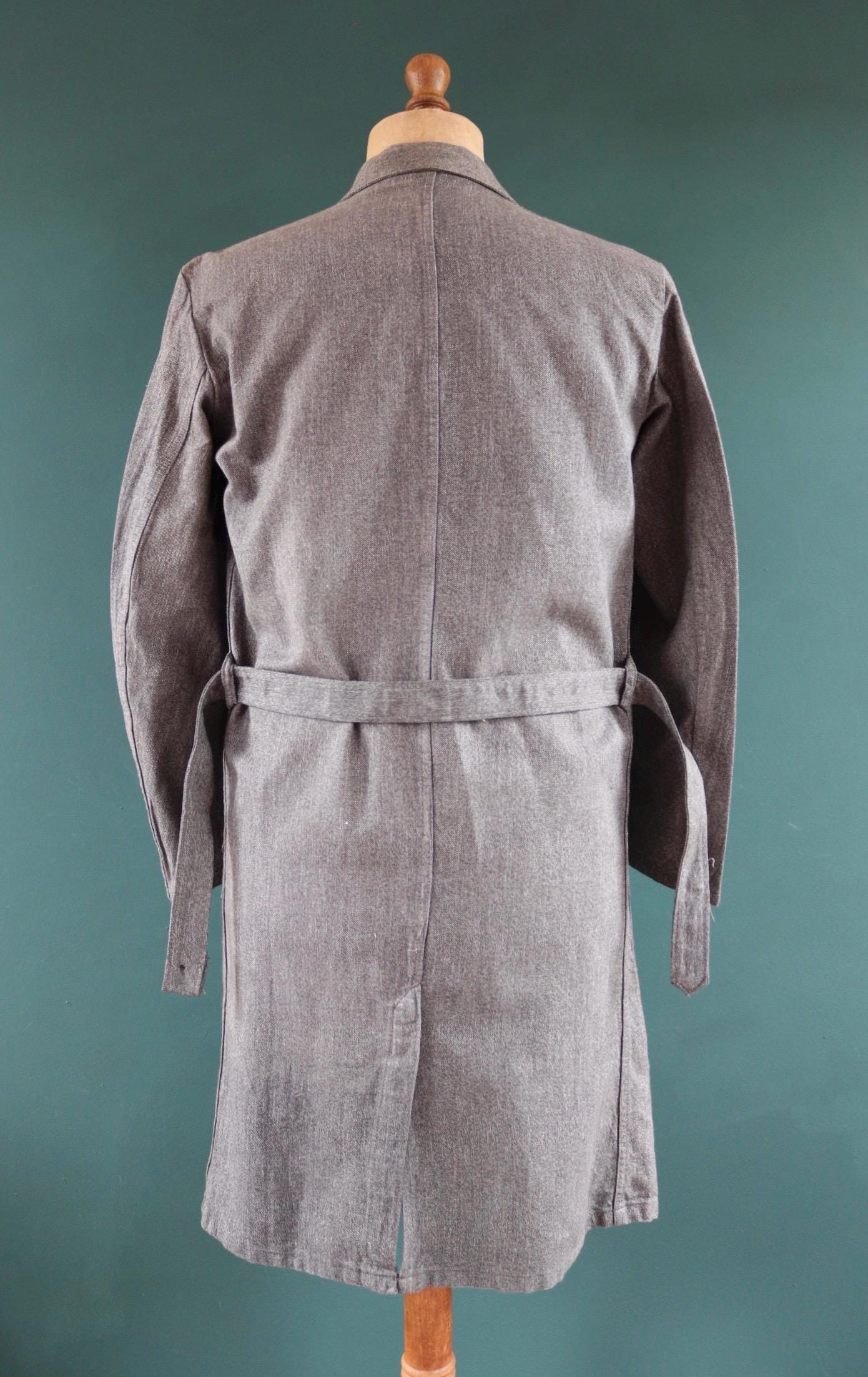 Vintage 1950s French Workwear Coat - Chore Jacket - Selvedge