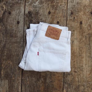 Vintage 2000s Levi&#39;s 501 White Denim Jeans (28&quot; x 29&quot;)