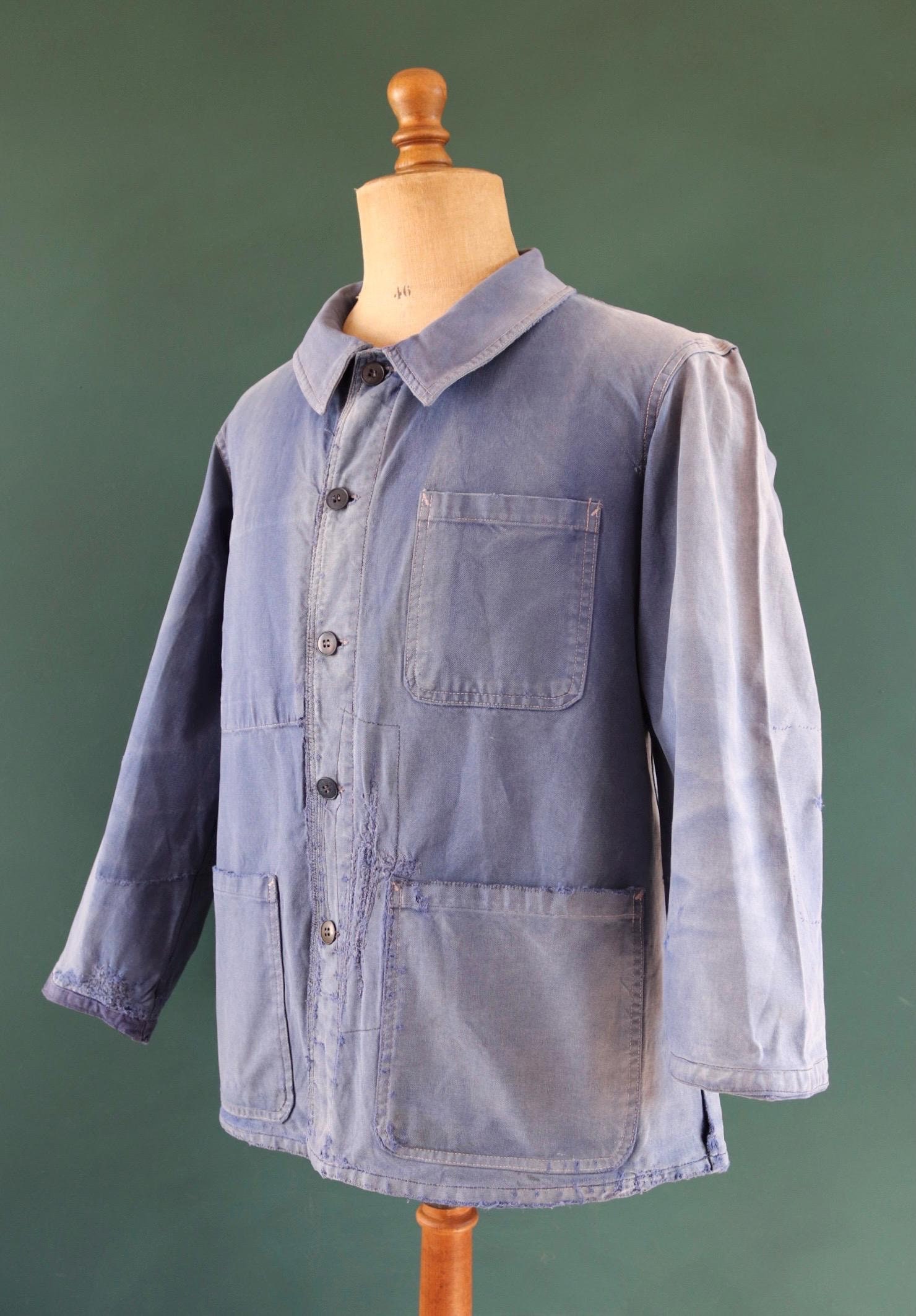 ジャケット・アウター 50s French Vintage Light Blue Work JKT Vintage 1950s 50s 1960s 60s French Blue Work Jacket Workwear