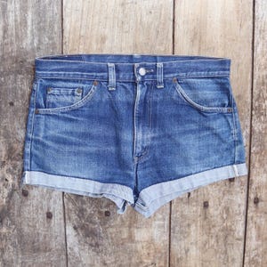 Vintage 70s Levi&#39;s 505 Selvedge Denim Shorts - Big E Red Tab