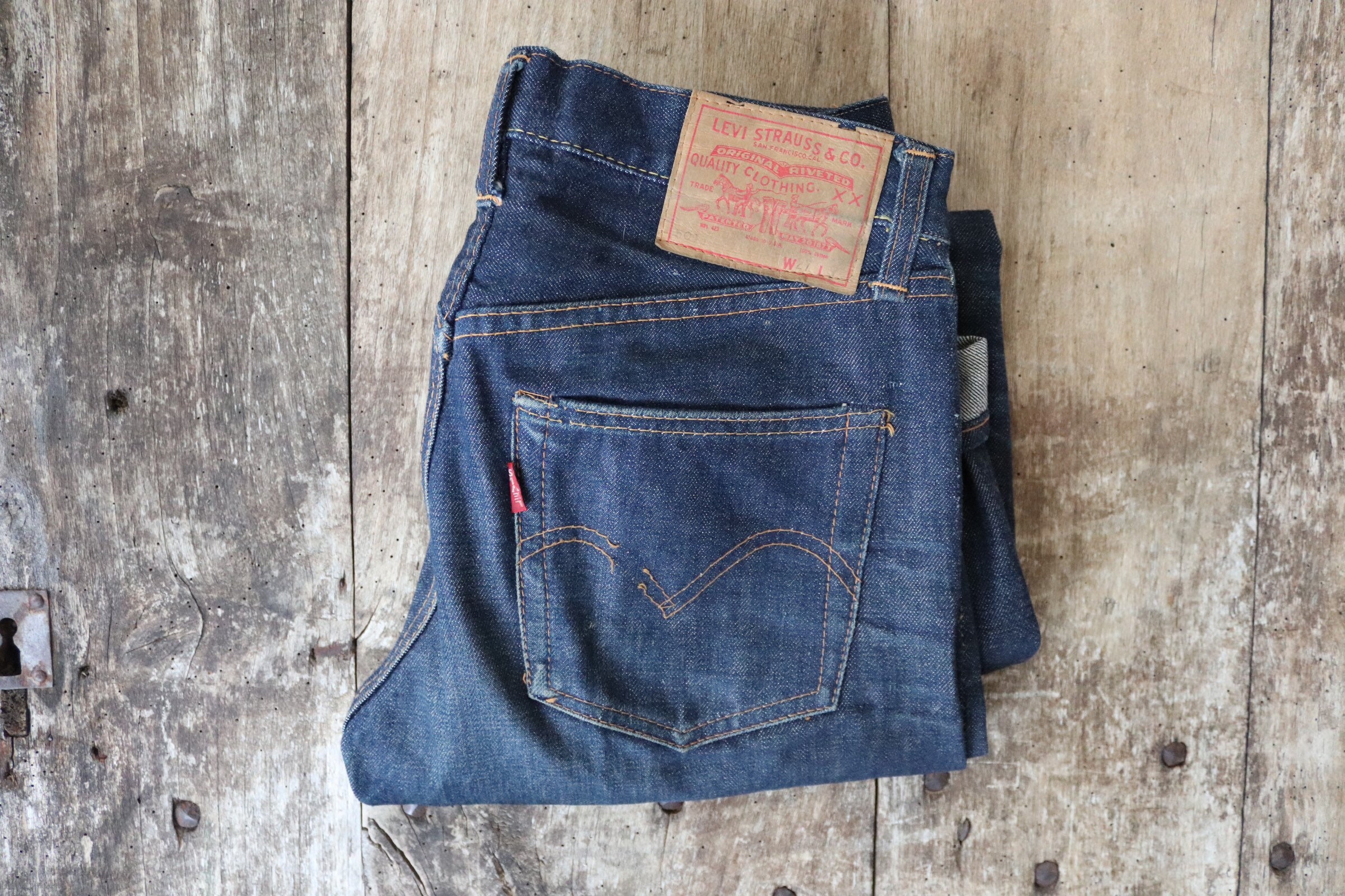 Vintage 1960s 60s Levis Levi Strauss big e red tab 501 Vintage 1960s 60s Levis Levi Strauss big e red tab 501