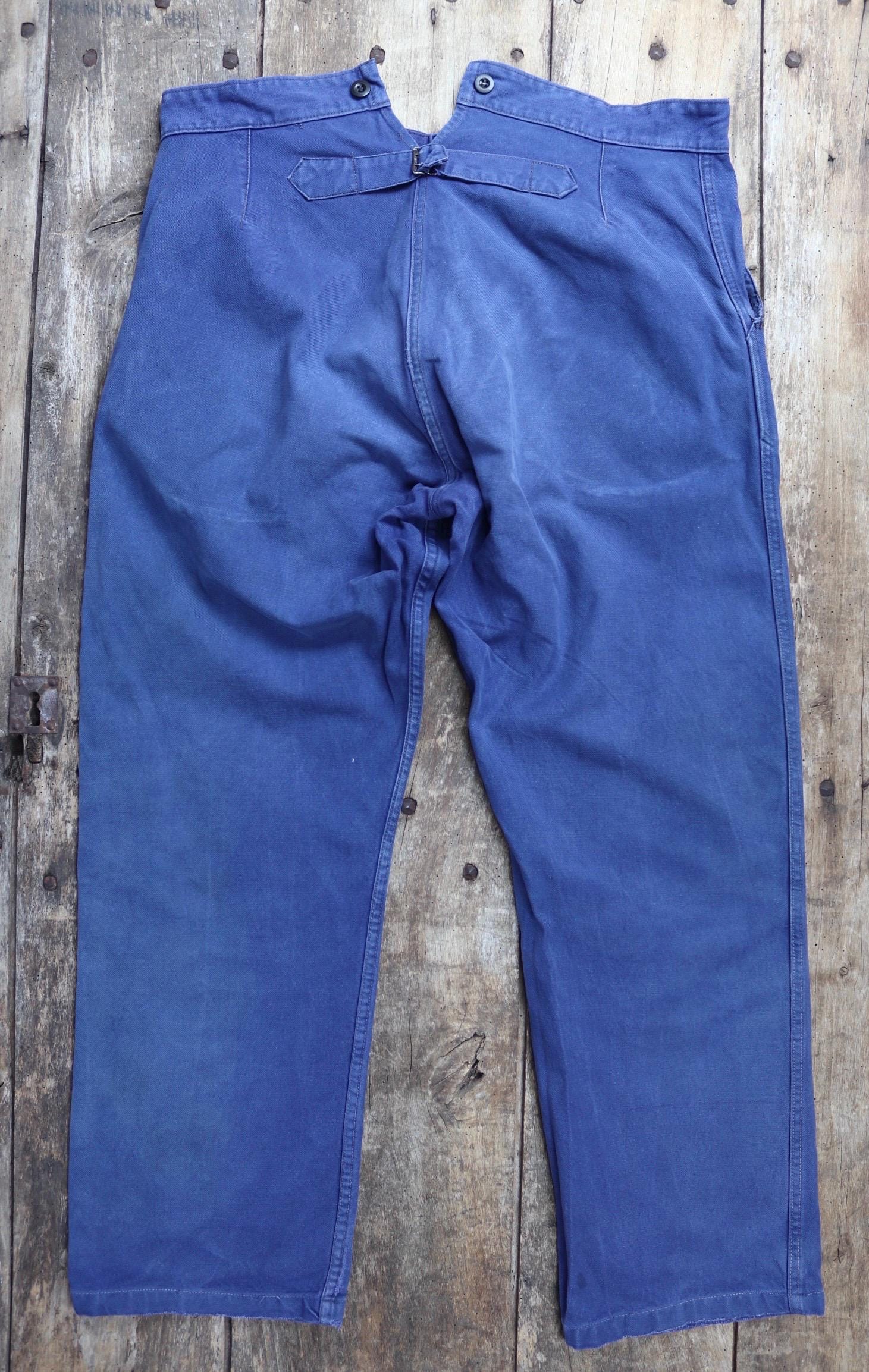Vintage French Workwear Trousers Pants 1940s 1950s Indigo Vintage French Workwear Trousers Pants 1940s 1950s Indigo