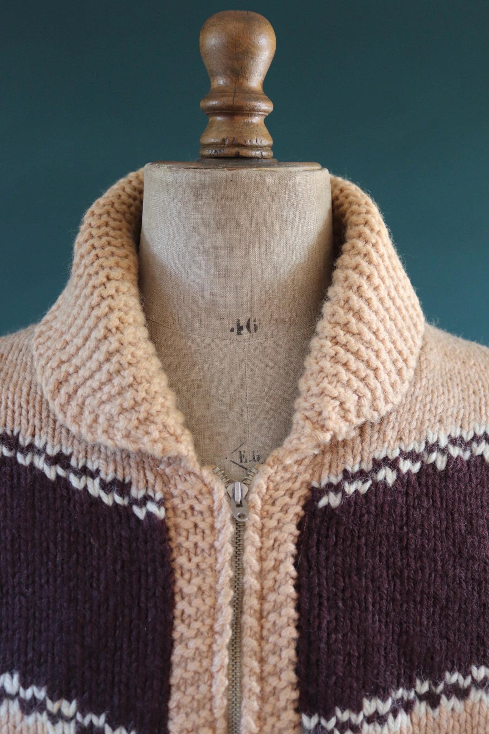 Vintage 1950 1960s Cowichan Sweater Chunky Knitted Wool Vintage 1950 1960s Cowichan Sweater Chunky Knitted Wool