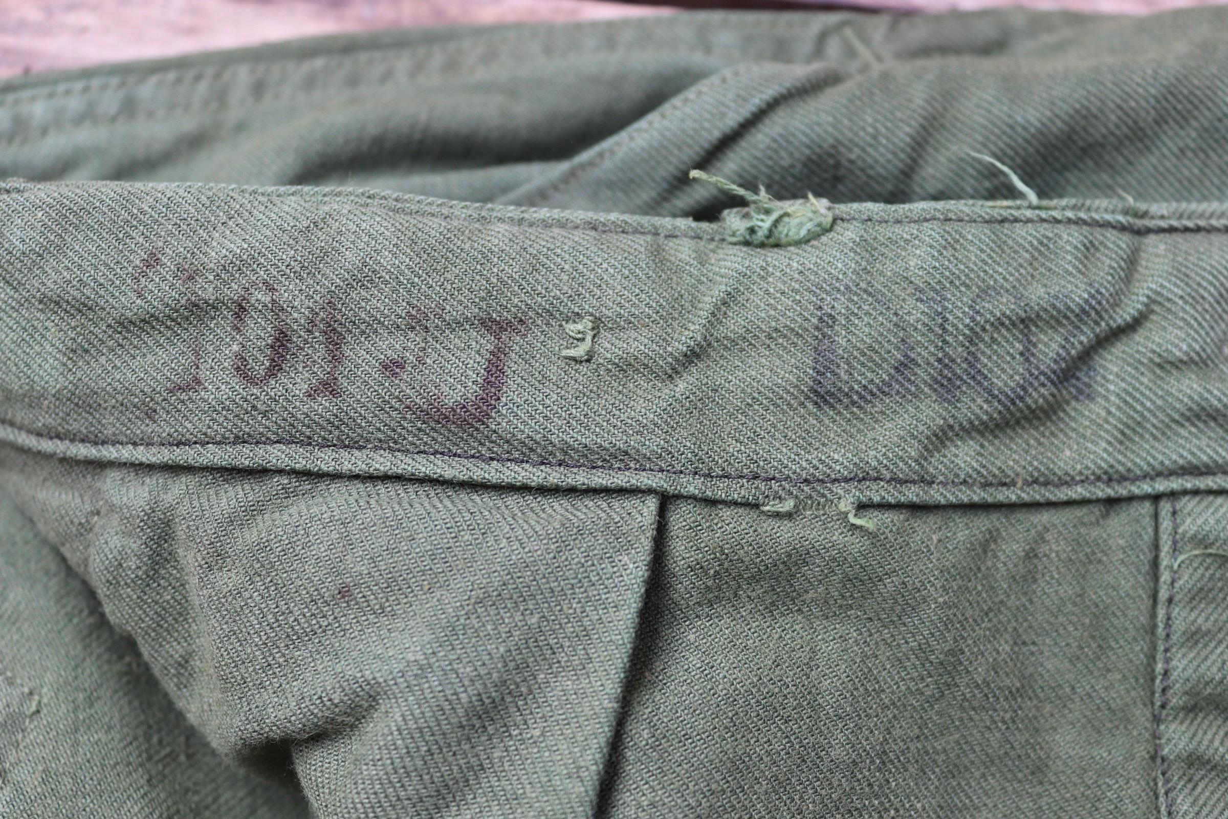 Vintage 1940s Swedish Army Trousers - 1950s Military Workwear 