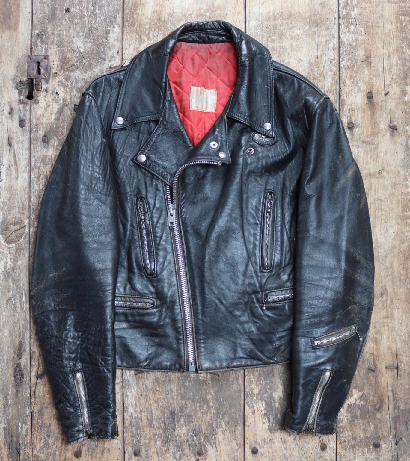Vintage 1970s Lewis Leathers Biker Jacket - Lightning - Aviakit