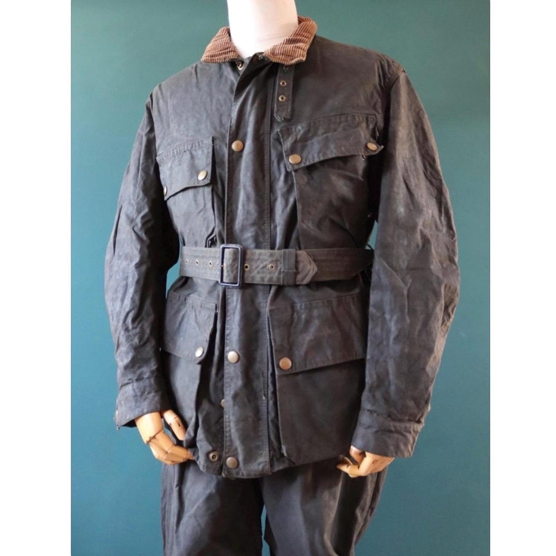Vintage 1950s Belstaff Trialmaster Jacket and Trousers Waxed