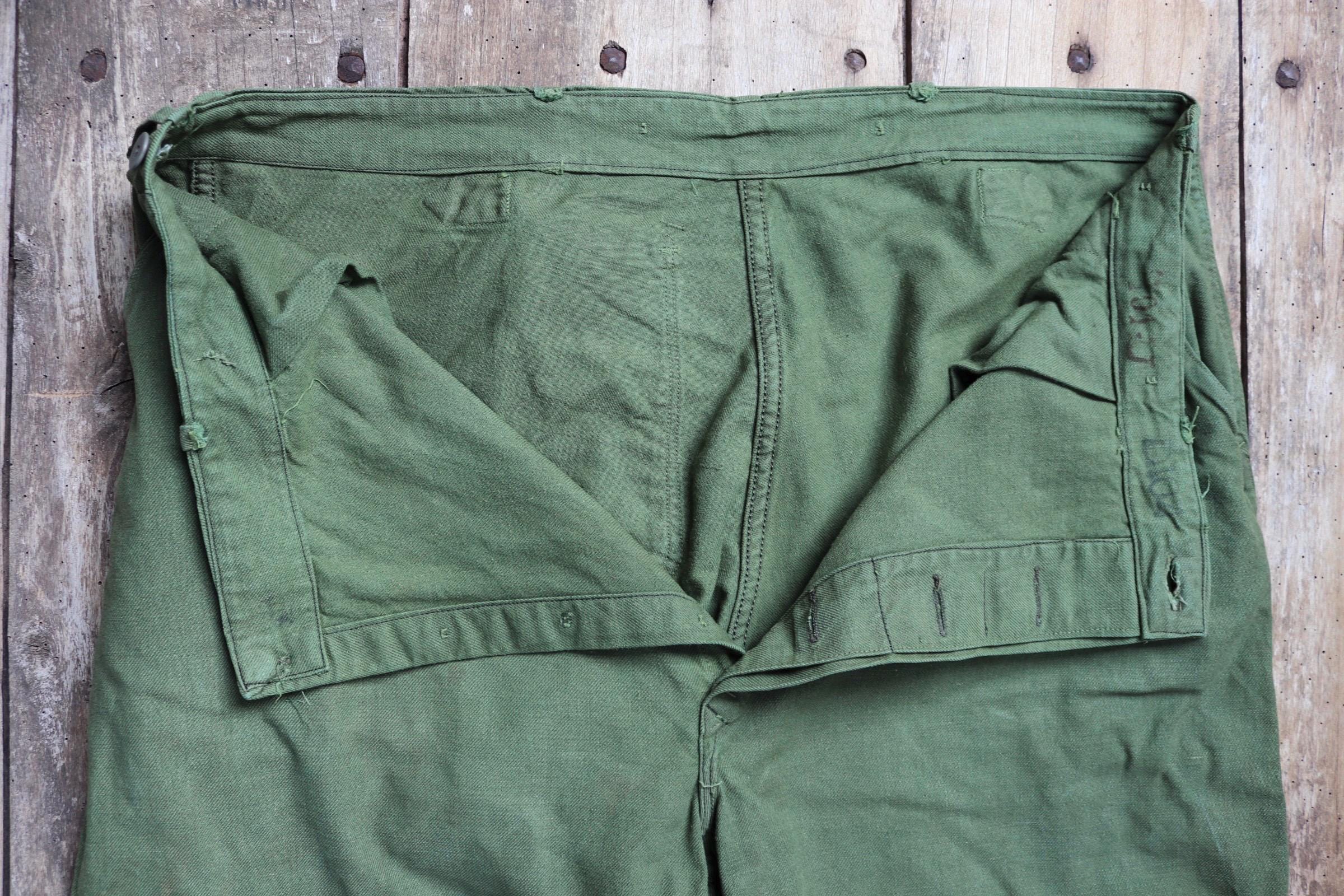 Vintage 1940s Swedish Army Trousers - 1950s Military Workwear 