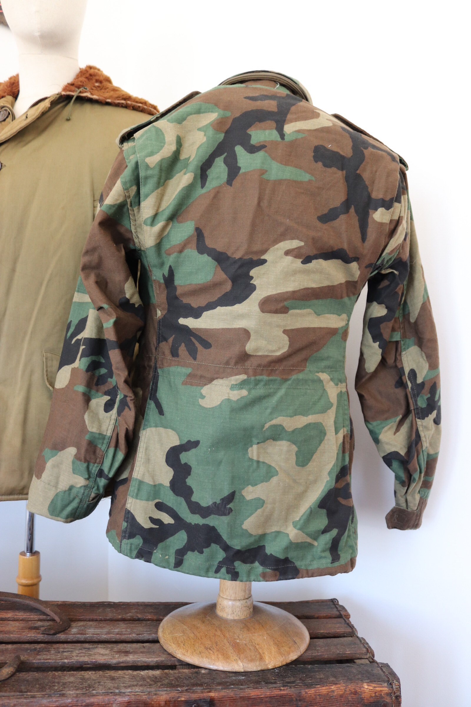 Us Army Woodland Camo 4 Vintage 1980s 80s Alpha Industries US army woodland camo camouflage M