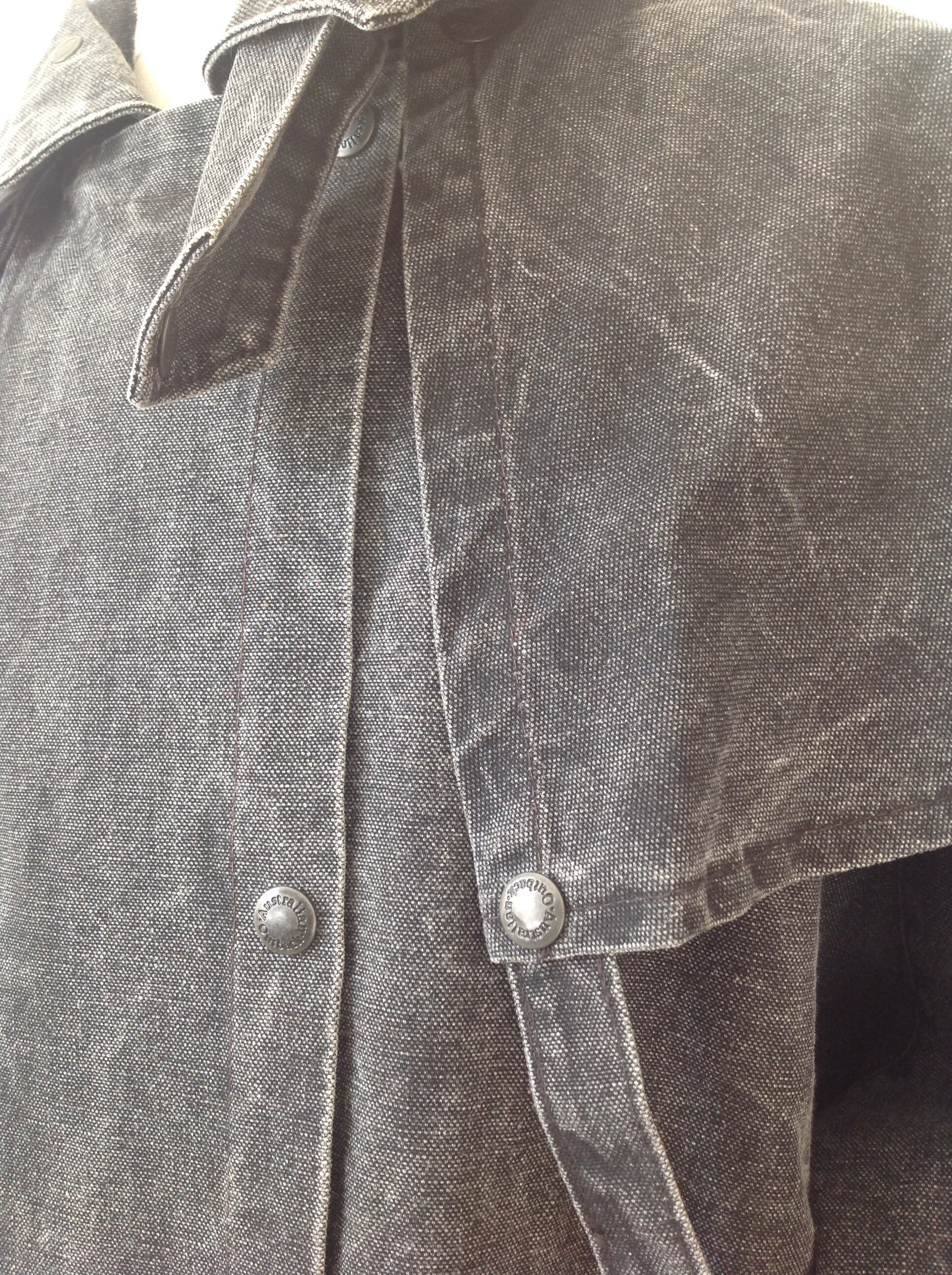 Vintage faded black Australian Outback rain walking coat jacket made in ...