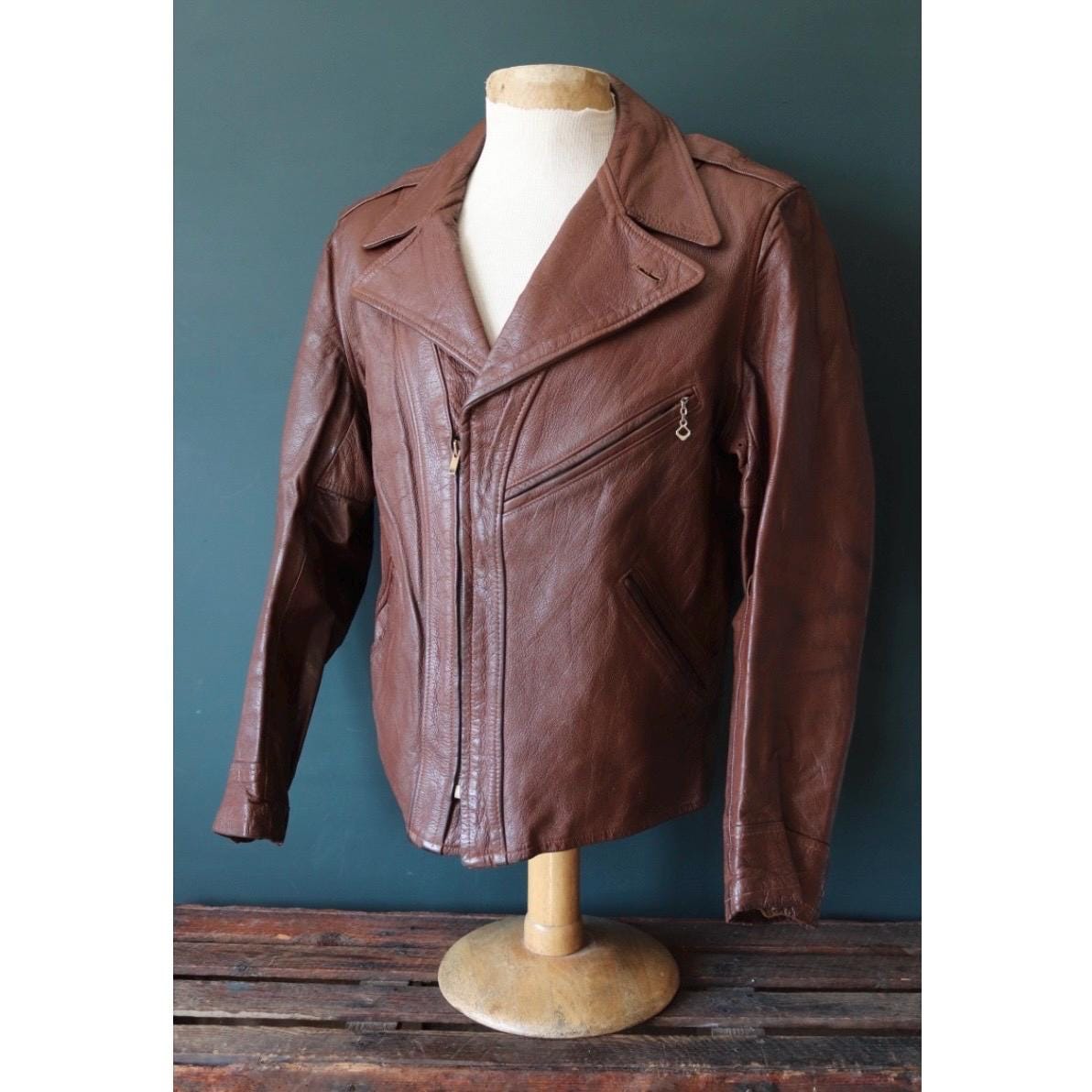 ジャケット・アウター sixe leather jacket single archive goat sixe leather jacket single archive goat Swedish vintage