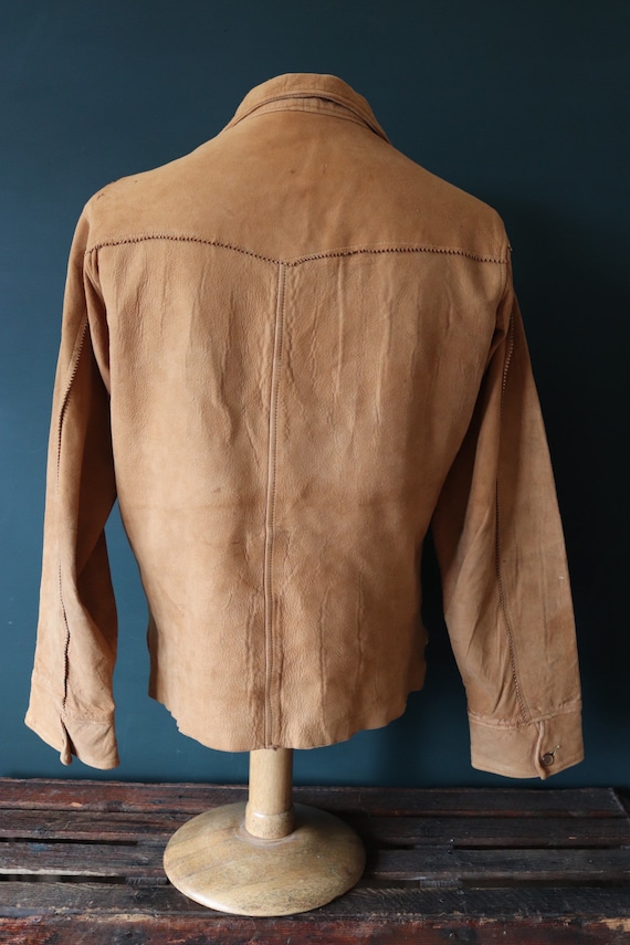 トップス 60's YOUNG BREED BY REVERE SHAG-RAC S Vintage 1950s 60s Buckskin Suede Shirt - Western Cowboy - 42