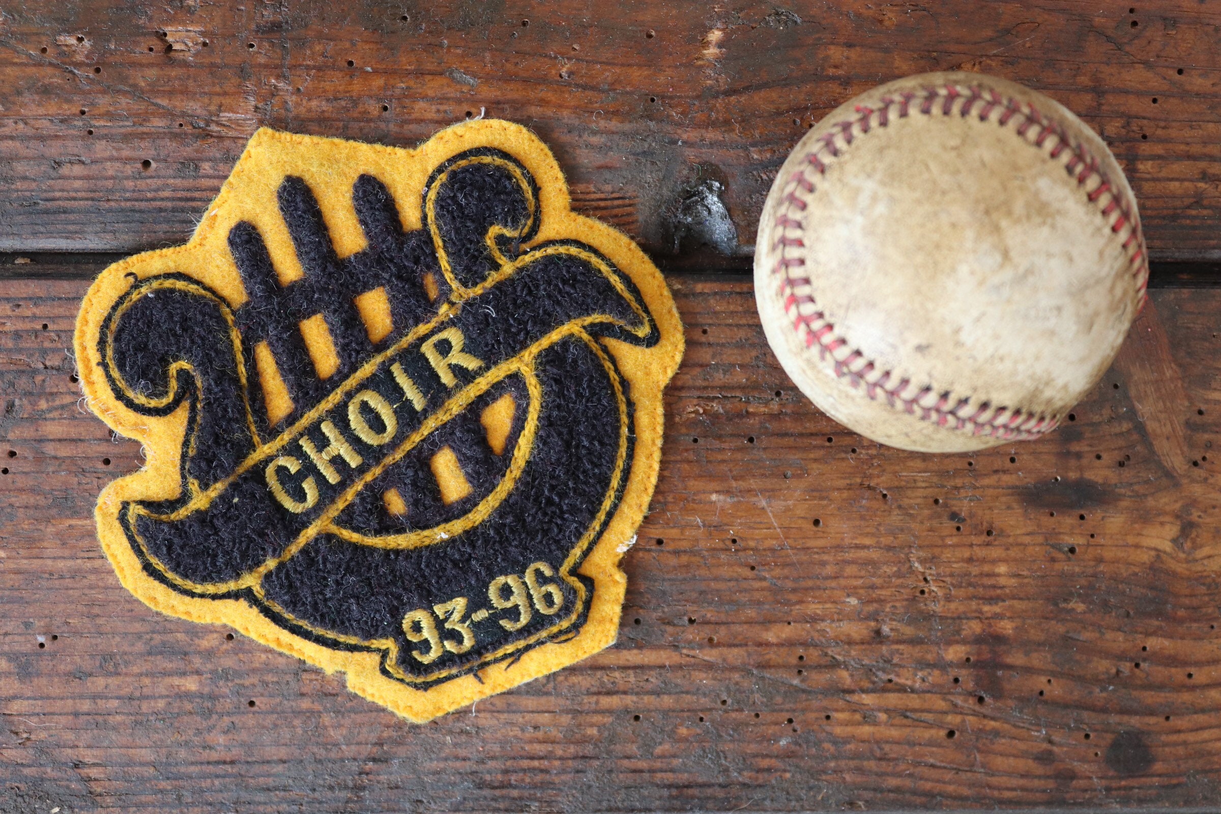 Vintage 1990s 90s chenille patch Letterman sports american high school