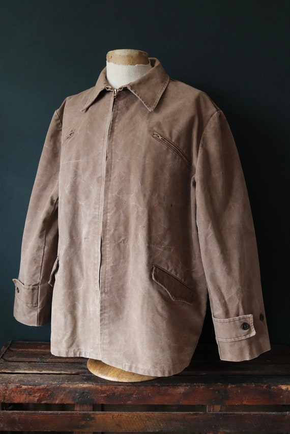 Vintage 1960s 60s French Brown Cotton Canvas Work Jacket - Etsy
