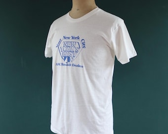Vintage 1980s single stitch NYC tee - Renault car dealership t shirt - 42” chest