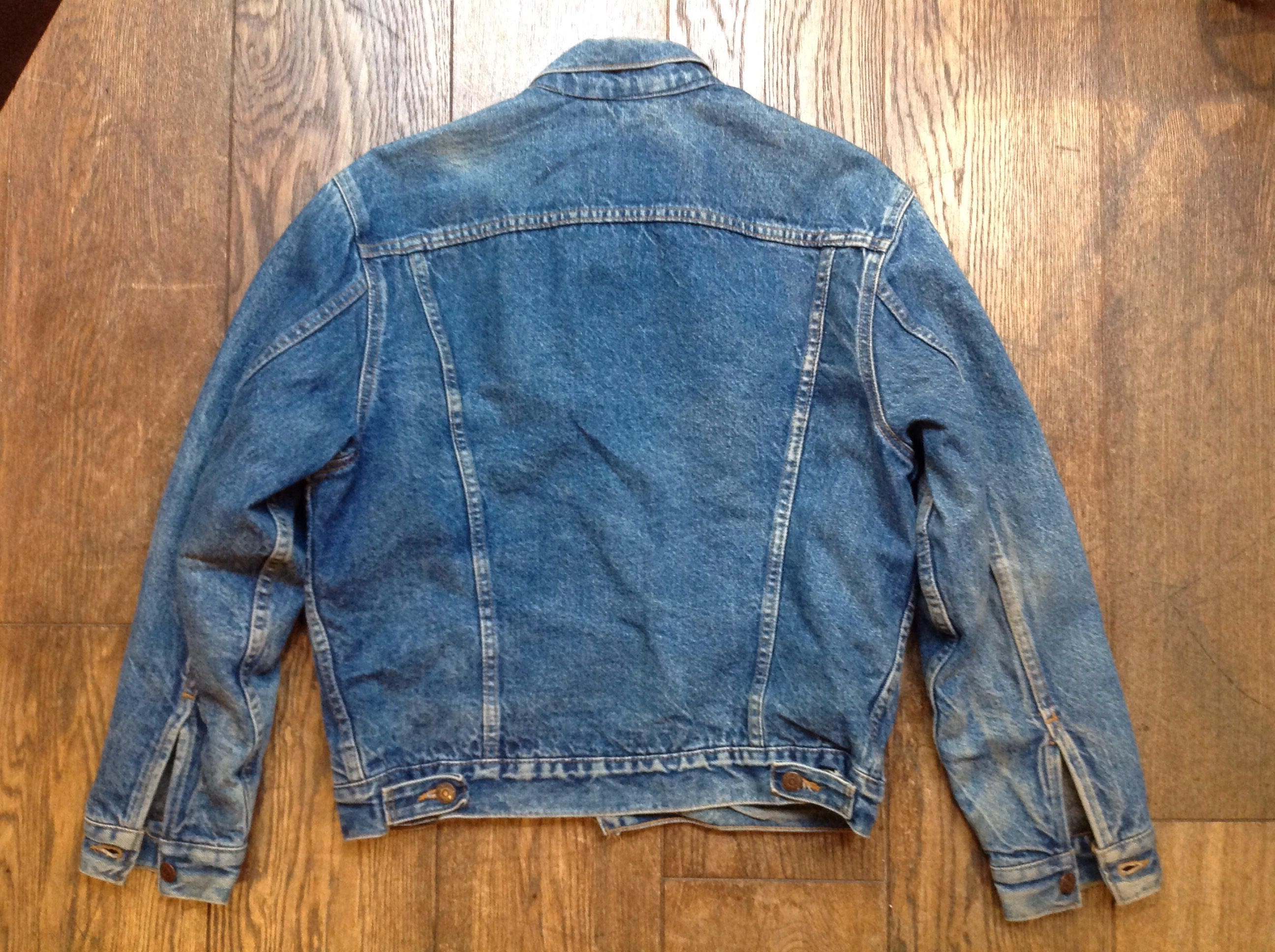 Vintage 1980s 80s Levis Levis Strauss blanket lined denim jacket 70506