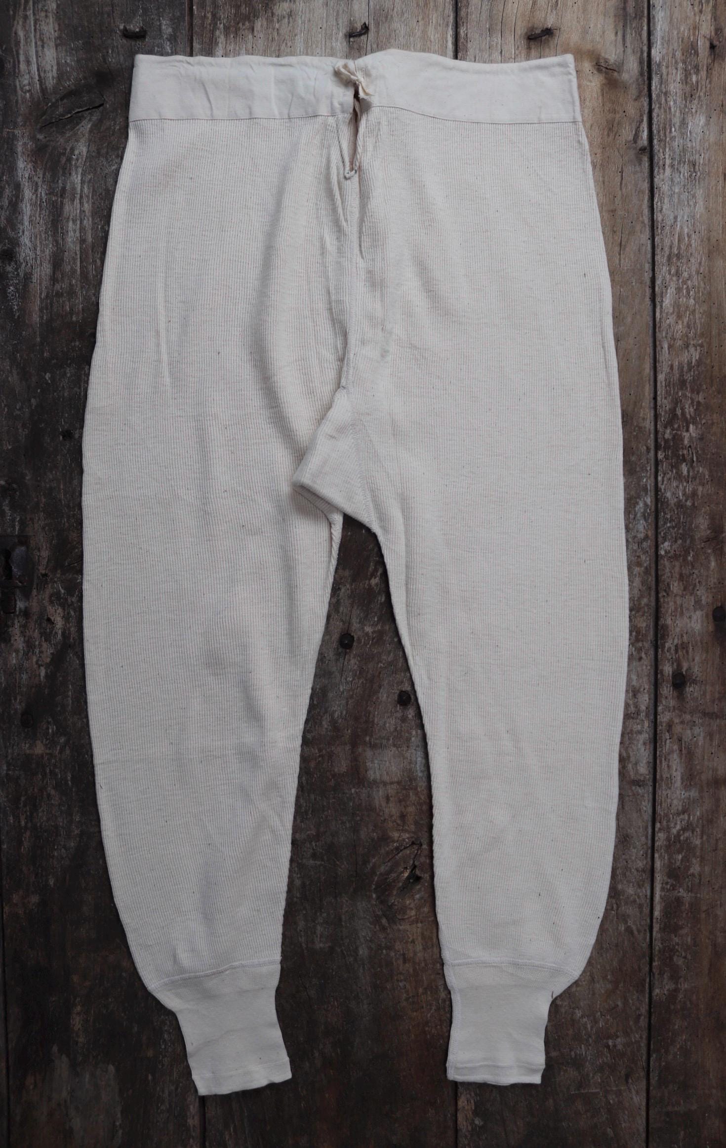 Swedish Army heavyweight cotton long john bottoms, S to XL