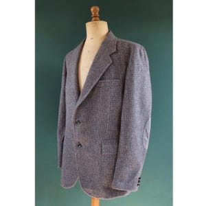 Vintage 1980s Pendleton tweed blazer - wool sports jacket - elbow patches - 44" chest