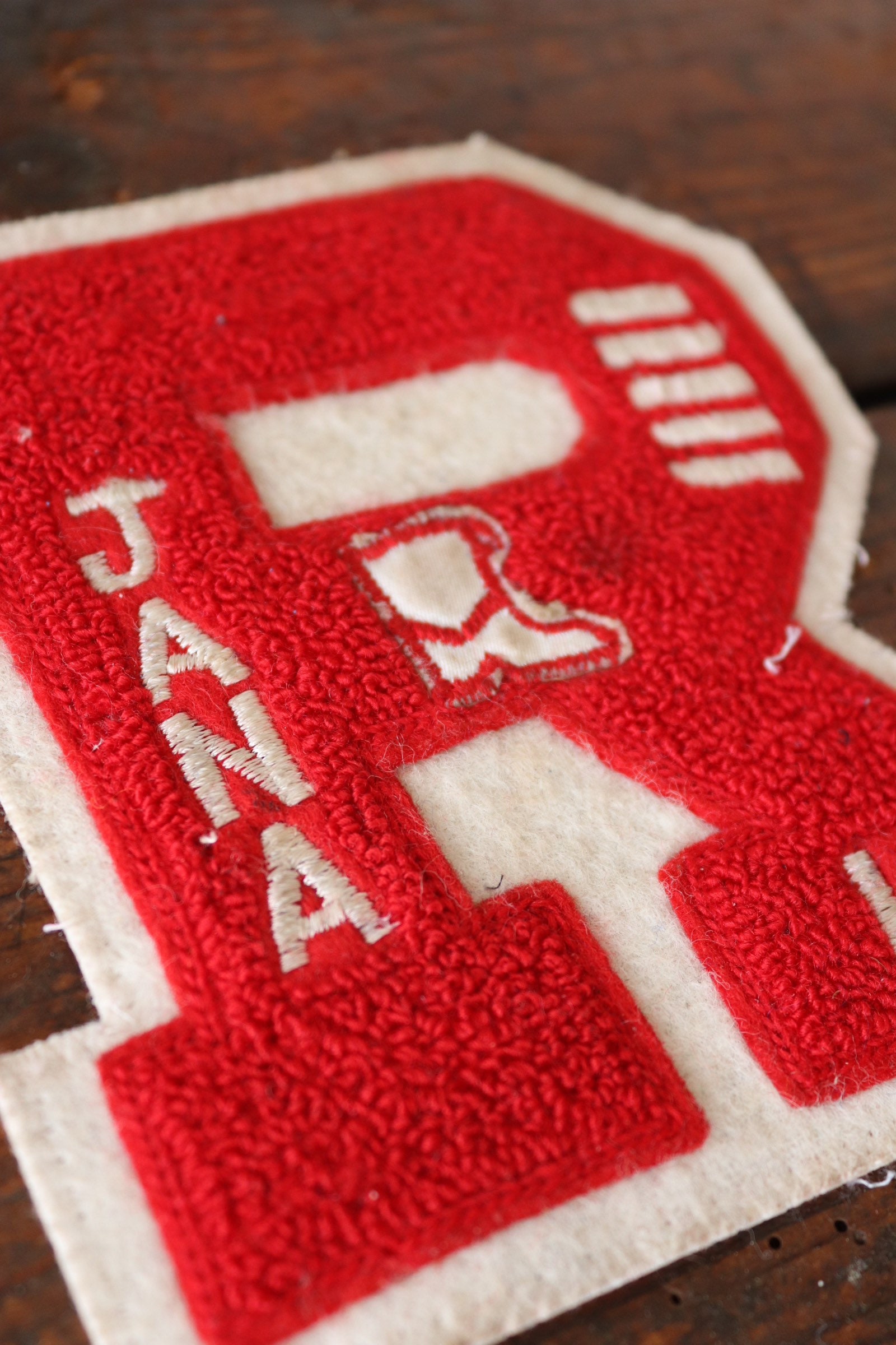 Vintage 1990s 90s chenille patch Letterman sports american high school