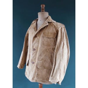 Vintage 1970s canvas hunting jacket - American workwear - Montgomery Ward - 49" chest