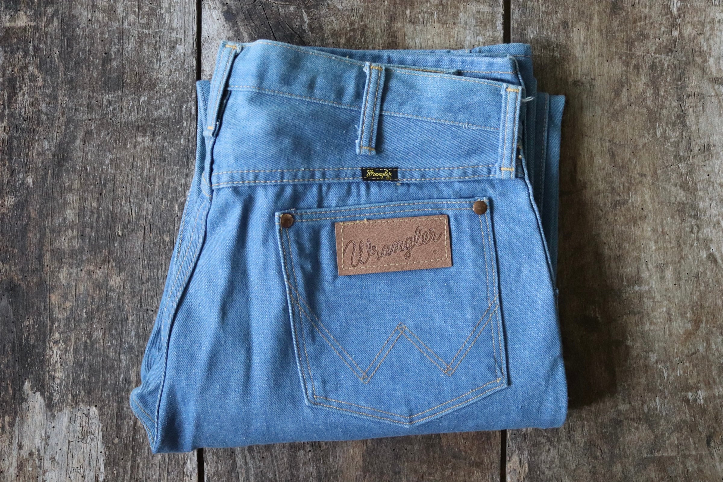 Vintage 1970s 70 Wrangler Blue Bell Pale Sky Blue Jeans Made - Etsy