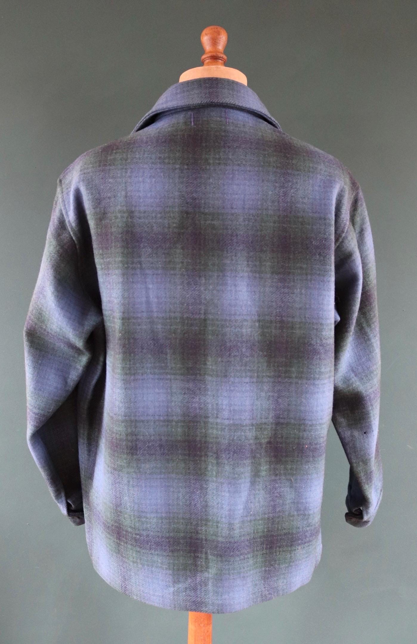 Vintage 1970s 80s Pendleton Shirt Jacket - Shadow Plaid