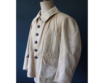h*o様 30's French Army Linen Bourgeron Ja 1930's French Army Linen Bourgeron jacket – Maison ma Manière