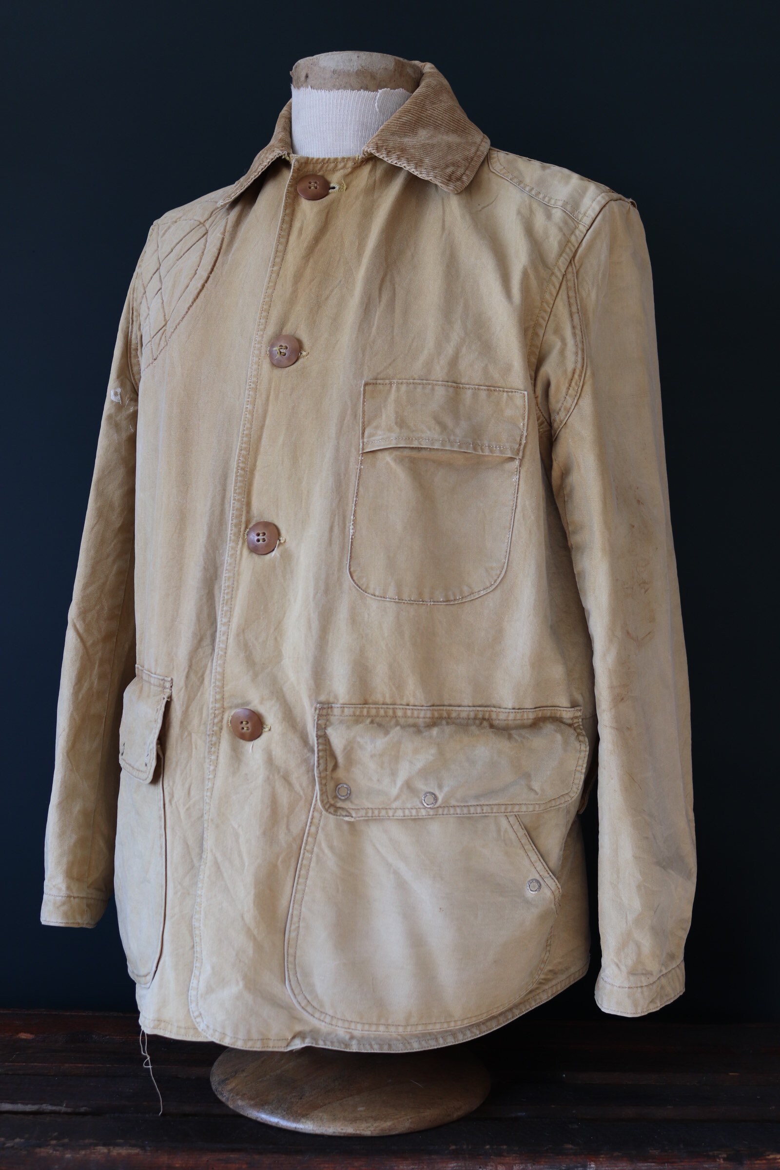 Vintage 1950s 50s JC Higgins tan brown duck cotton canvas jacket ...