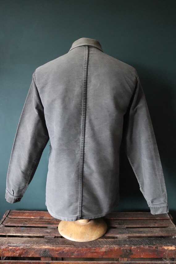 Vintage 1950s 50s French Black Moleskin Work Jacket Chore - Etsy