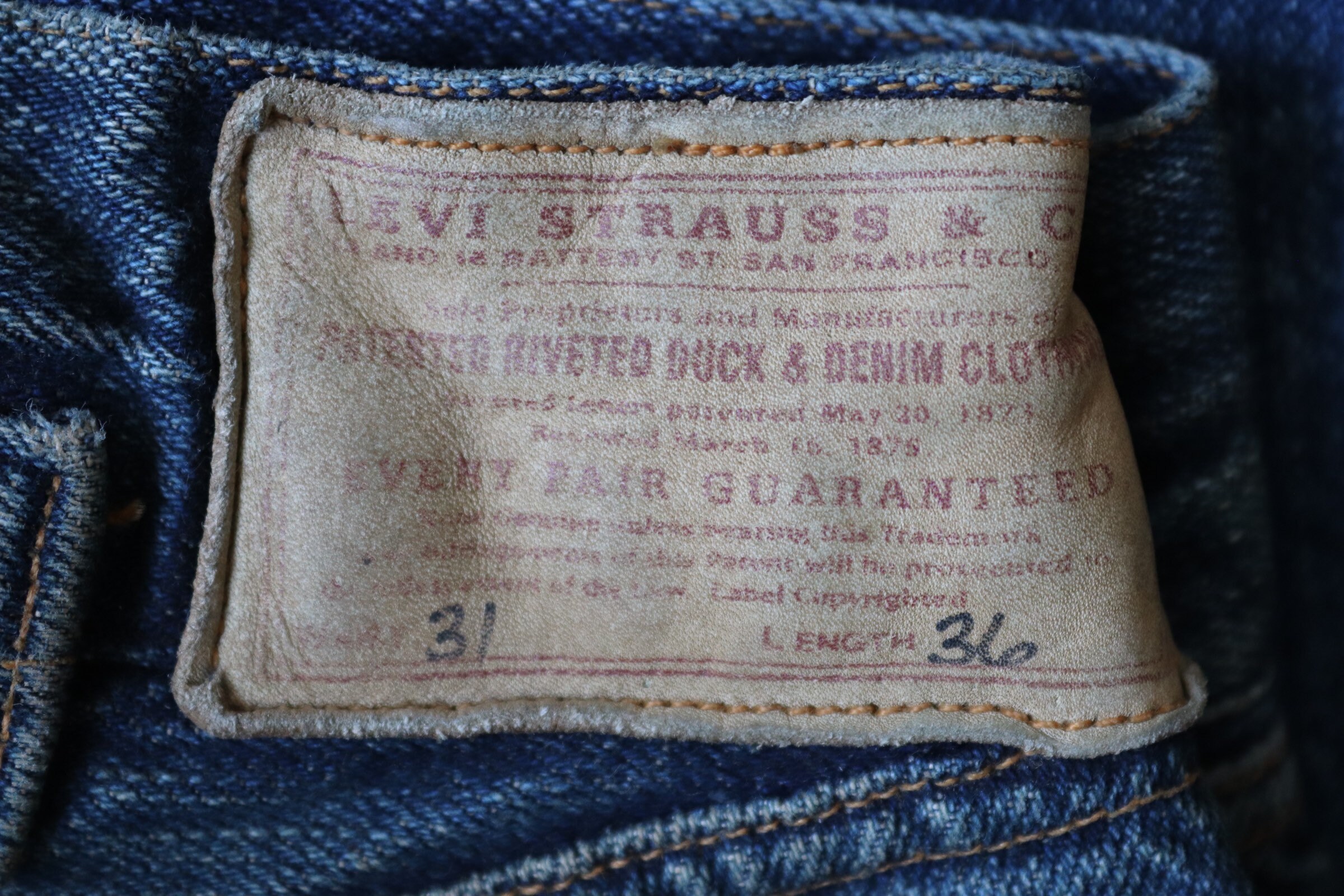 levis with suspender buttons