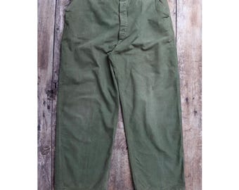 Vintage 1930s 40s Workwear Trousers - Swedish Military