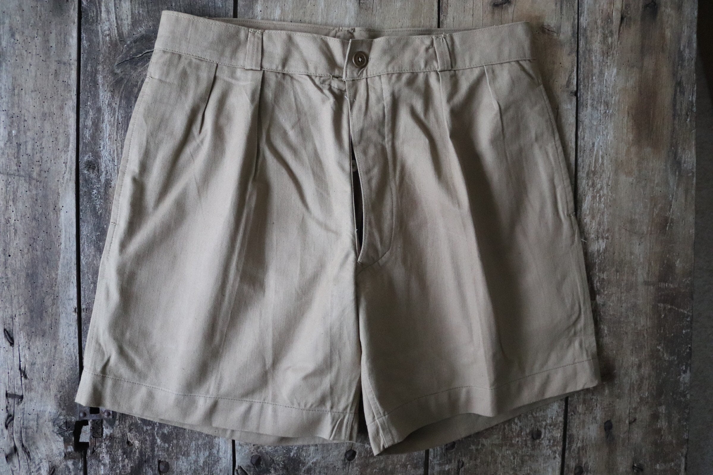 Vintage 1950s 50s tan khaki brown 