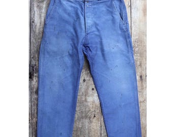 た*き様 50's〜60's French Work Pants vintage 50〜60s Germany Linen Work Pants ⁡ SOLD OUT🙏