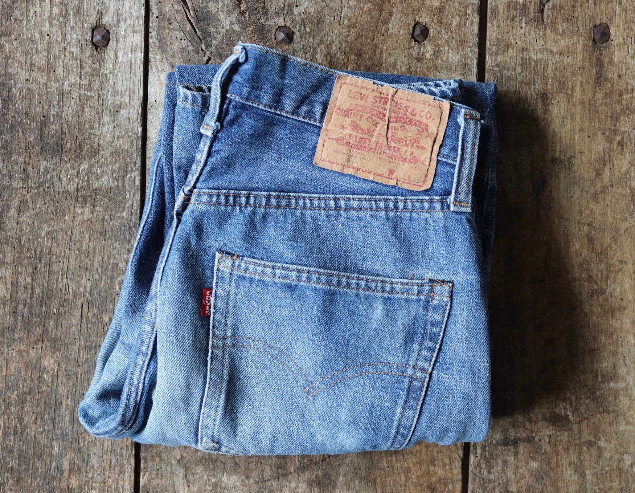 Levis 501 Red Line - Etsy Canada