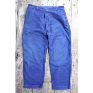 Vintage French Moleskin Work Trousers - Le Mont St Michel - 31&quot; x 23&quot;