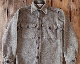 Woolrich Size Small Beige Twill Wool CPO Shirt-jacket Vintage - Etsy