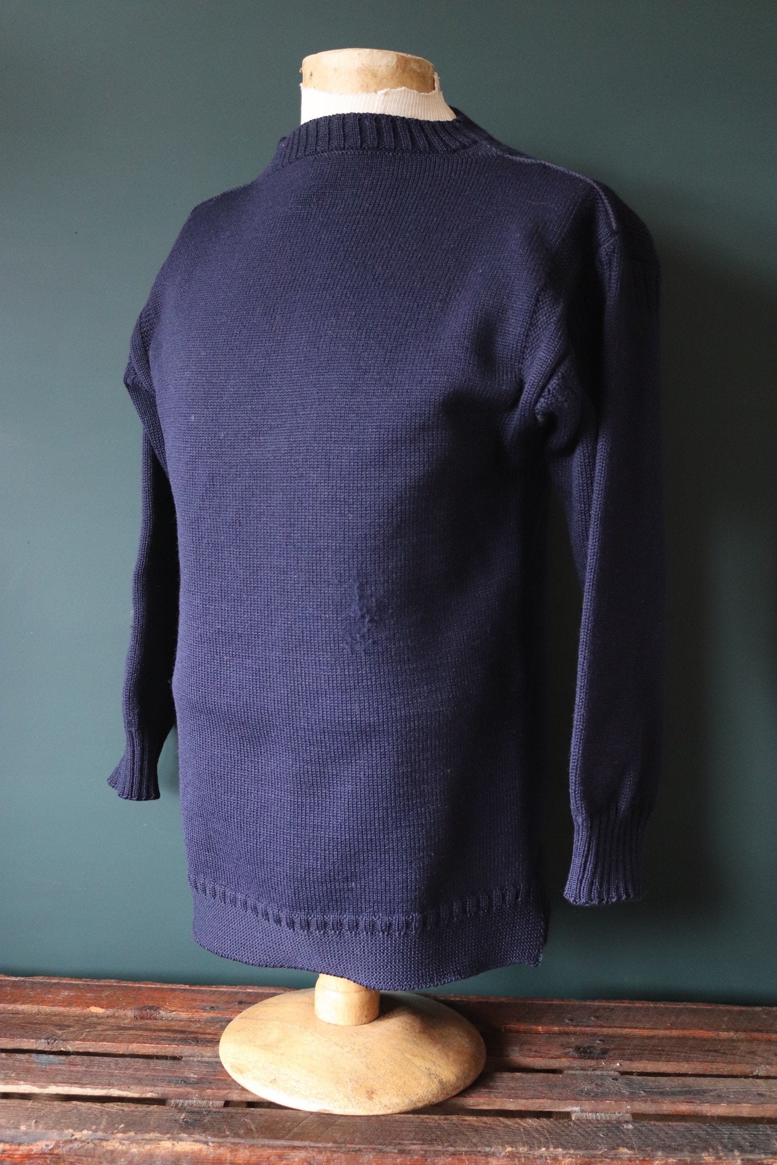 navy fishermans jumper womens
