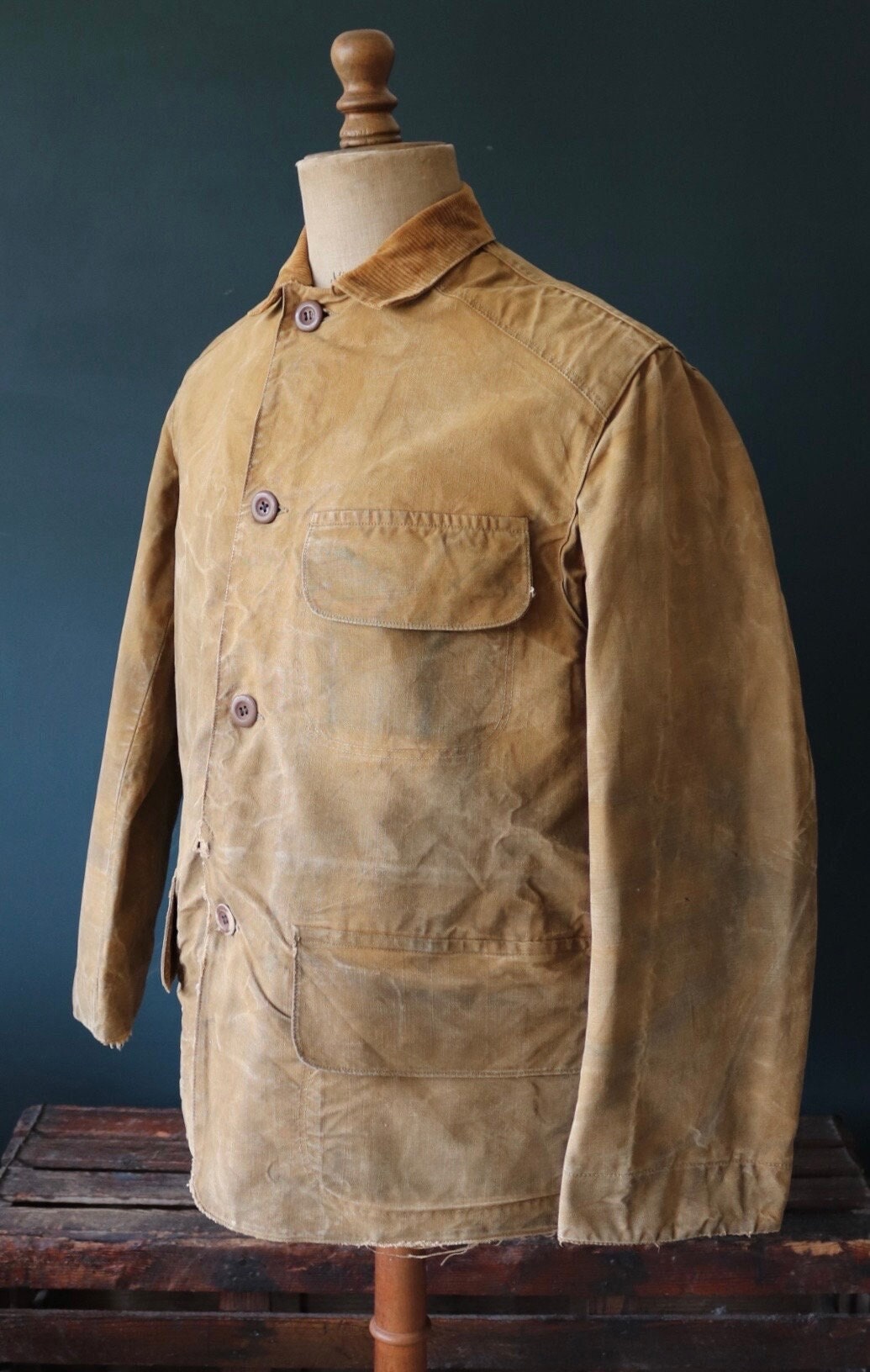 Vintage 1930s 40's Utica Duxbak AERO Field Coat,canvas Hunting