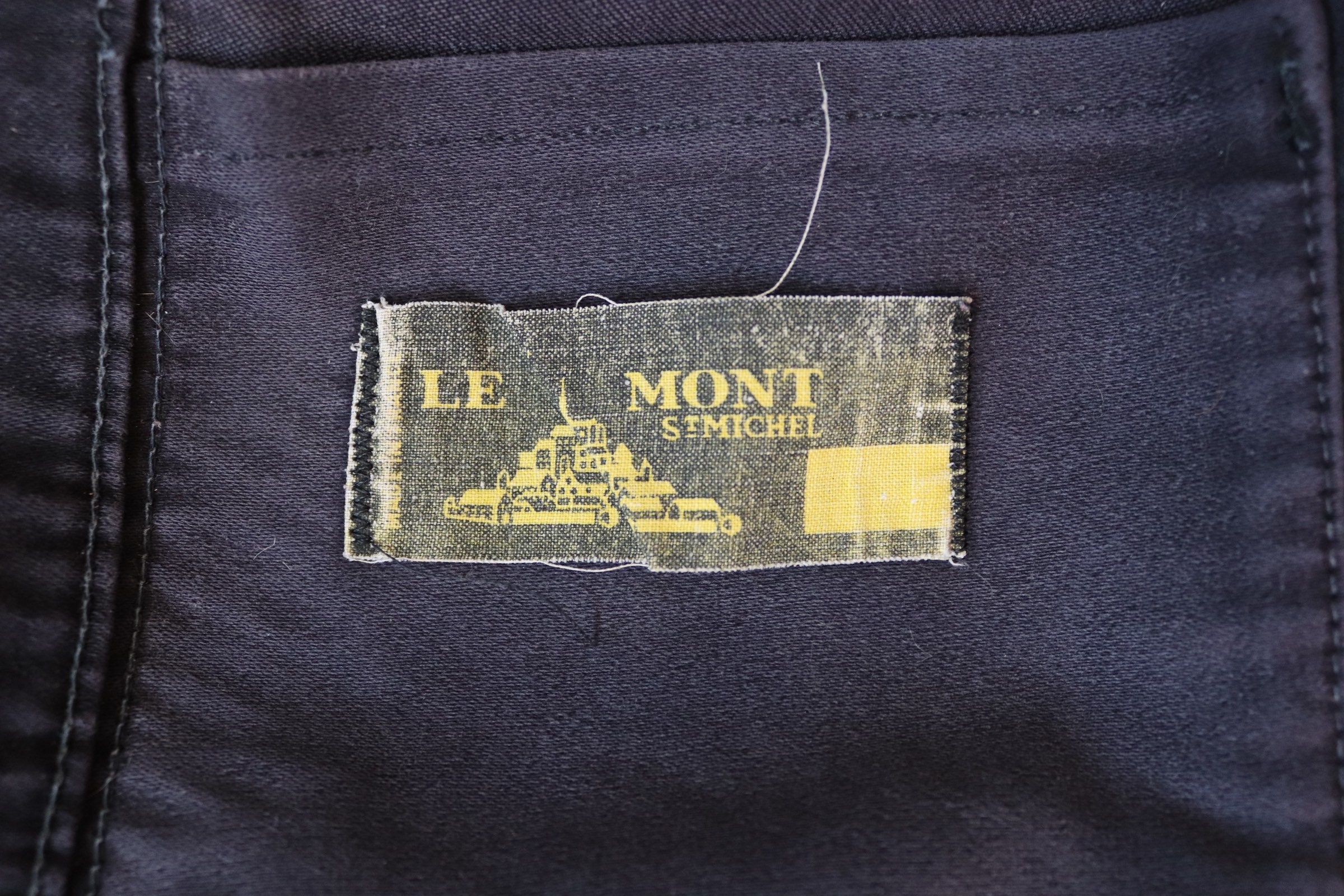 Vintage French Chore Jacket - Faded Black Moleskin - 1950s
