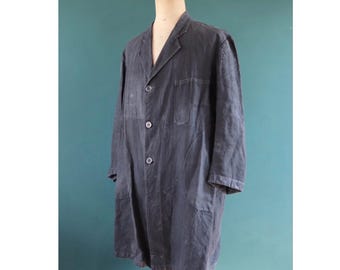 ZED DUSTER JACKET / Deadstock fabric Vintage 1970/1980s Gray