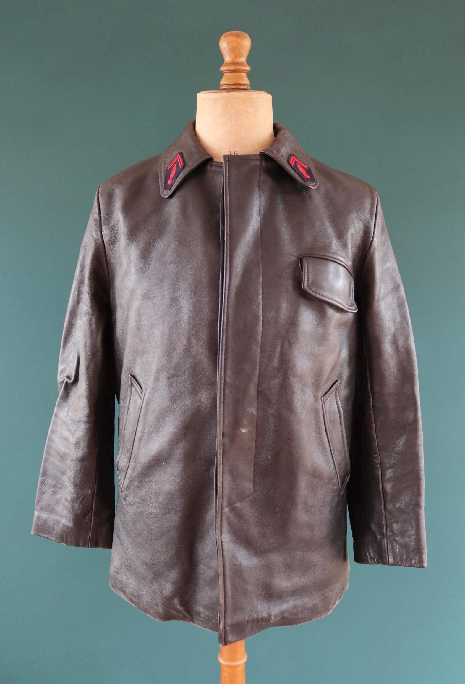 ジャケット・アウター 70s France leather fireman jacket 70s France leather fireman jacket SOLD to Cheseaux Switzerland
