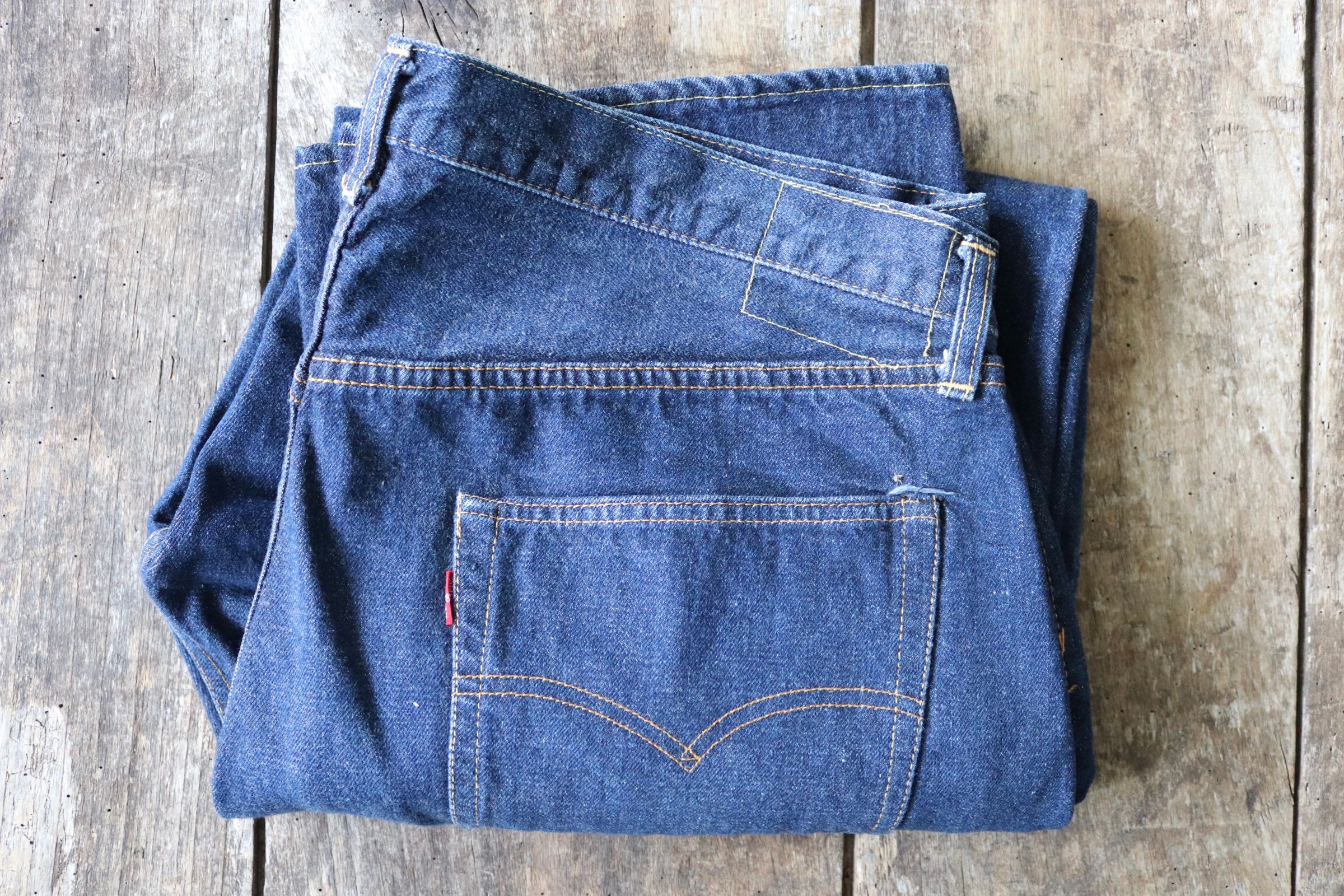 Vintage 1960s 60s Levi Strauss Levis 501 XX big e red tab denim jeans work  workwear chore 39” x 29” Cone Mills