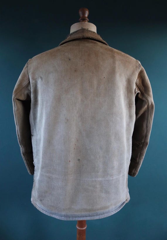 Vintage 1950s French Corduroy Workwear Jacket - Hunting Coat - 44