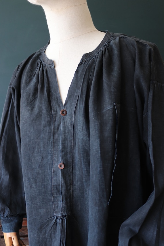 Vintage antique 1800s 1900s French indigo blue co… - image 2