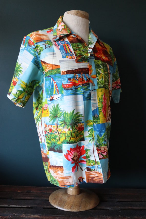 Vintage 1960s 60s  1970s 70s Surfside rayon Hawai… - image 8