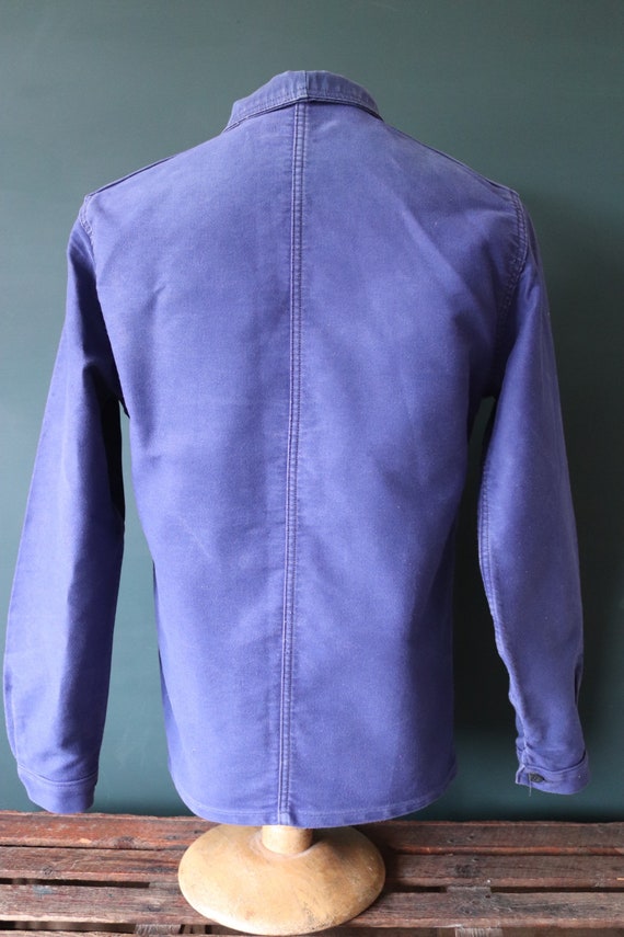 Vintage 1960s 60s French blue moleskin work jacke… - image 9