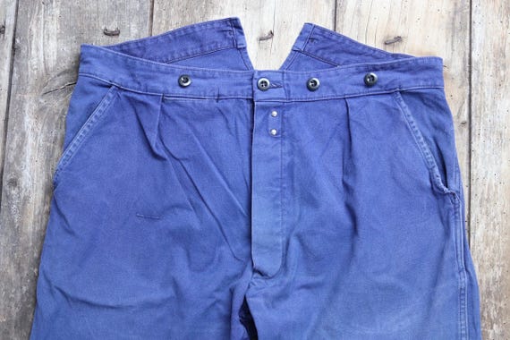 Vintage French Workwear Trousers Pants 1940s 1950s Indigo Vintage French Workwear Trousers Pants 1940s 1950s Indigo