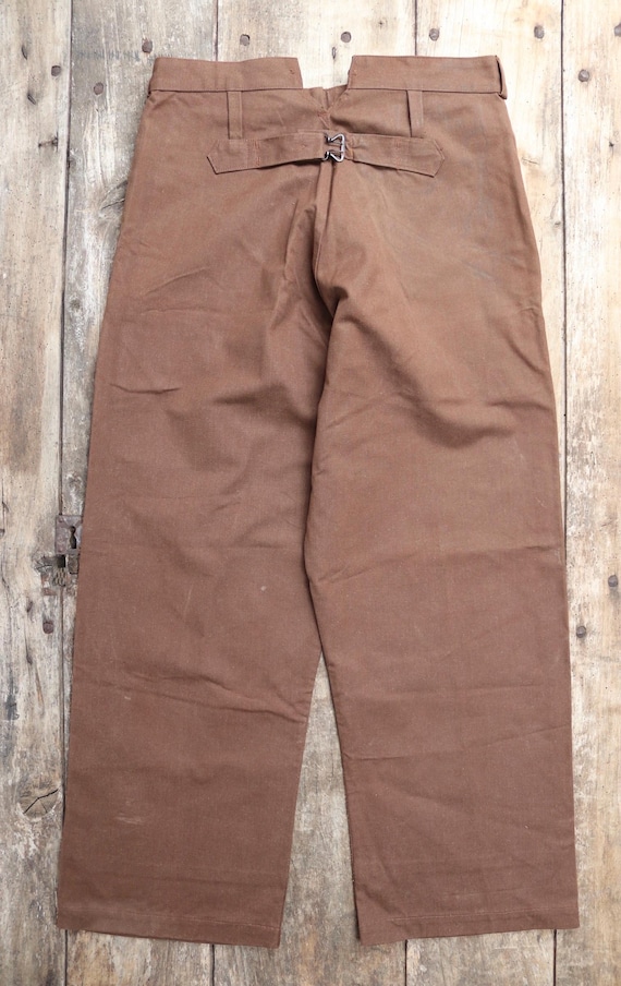 Vintage 1960s French Military Trousers - White Cotton Marine