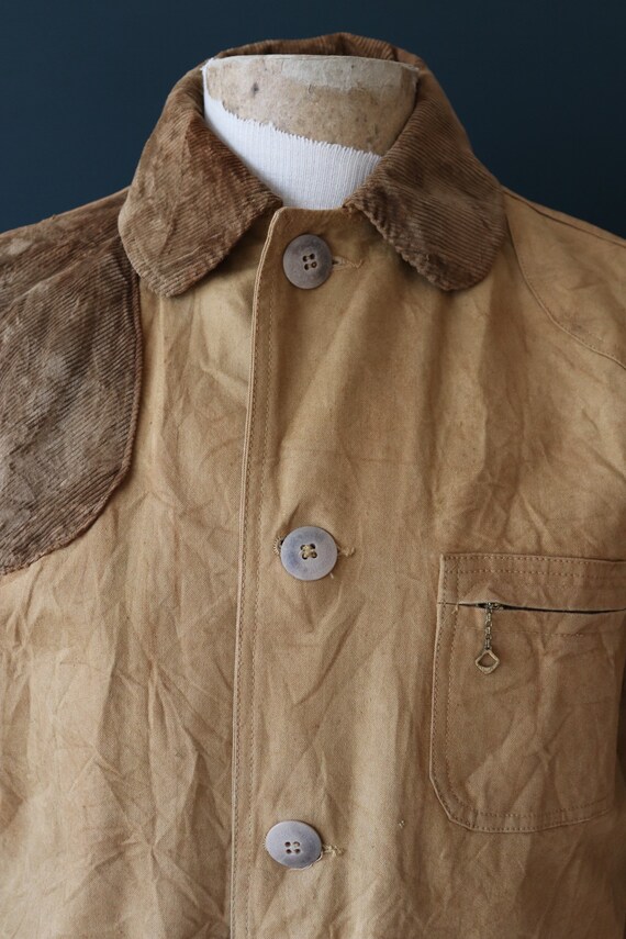 Vintage 1950s 50s American Field Hettrick Tan Brown Duck Cotton 