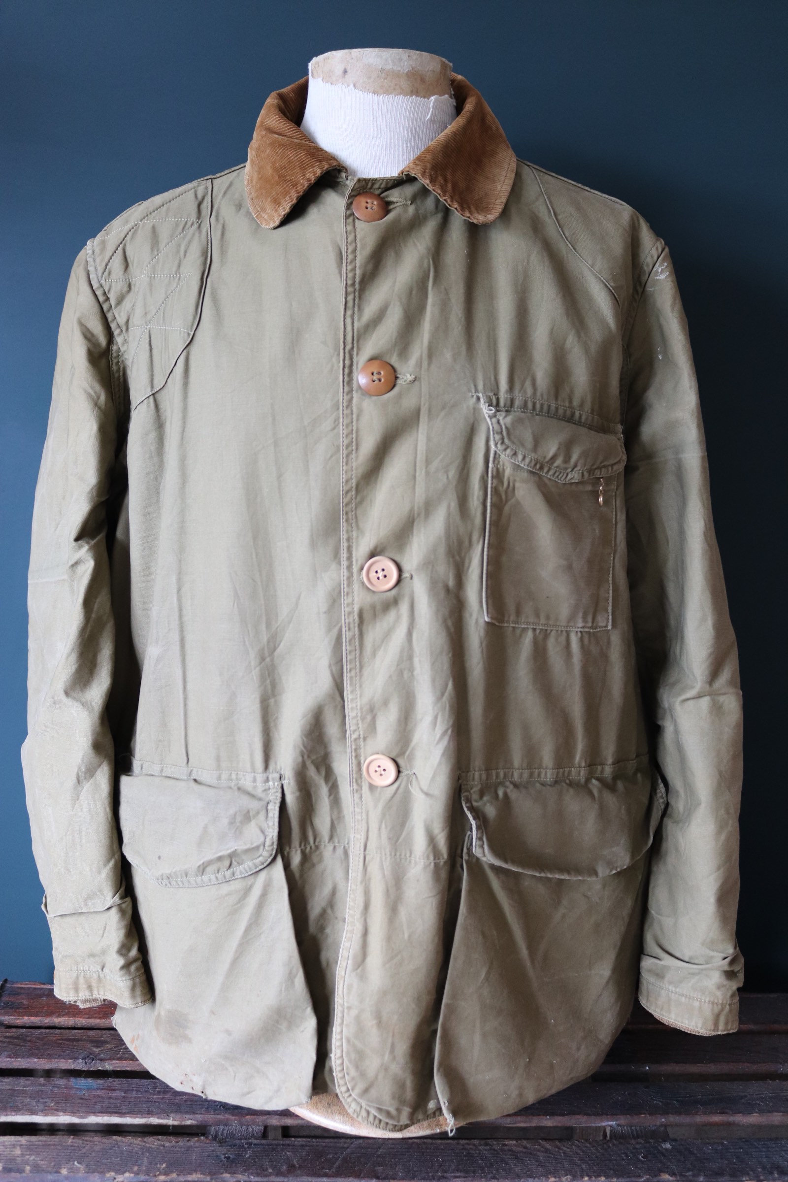50s AMERICAN FIELD hunting jacket 襤褸 Vintage 1950s Canvas