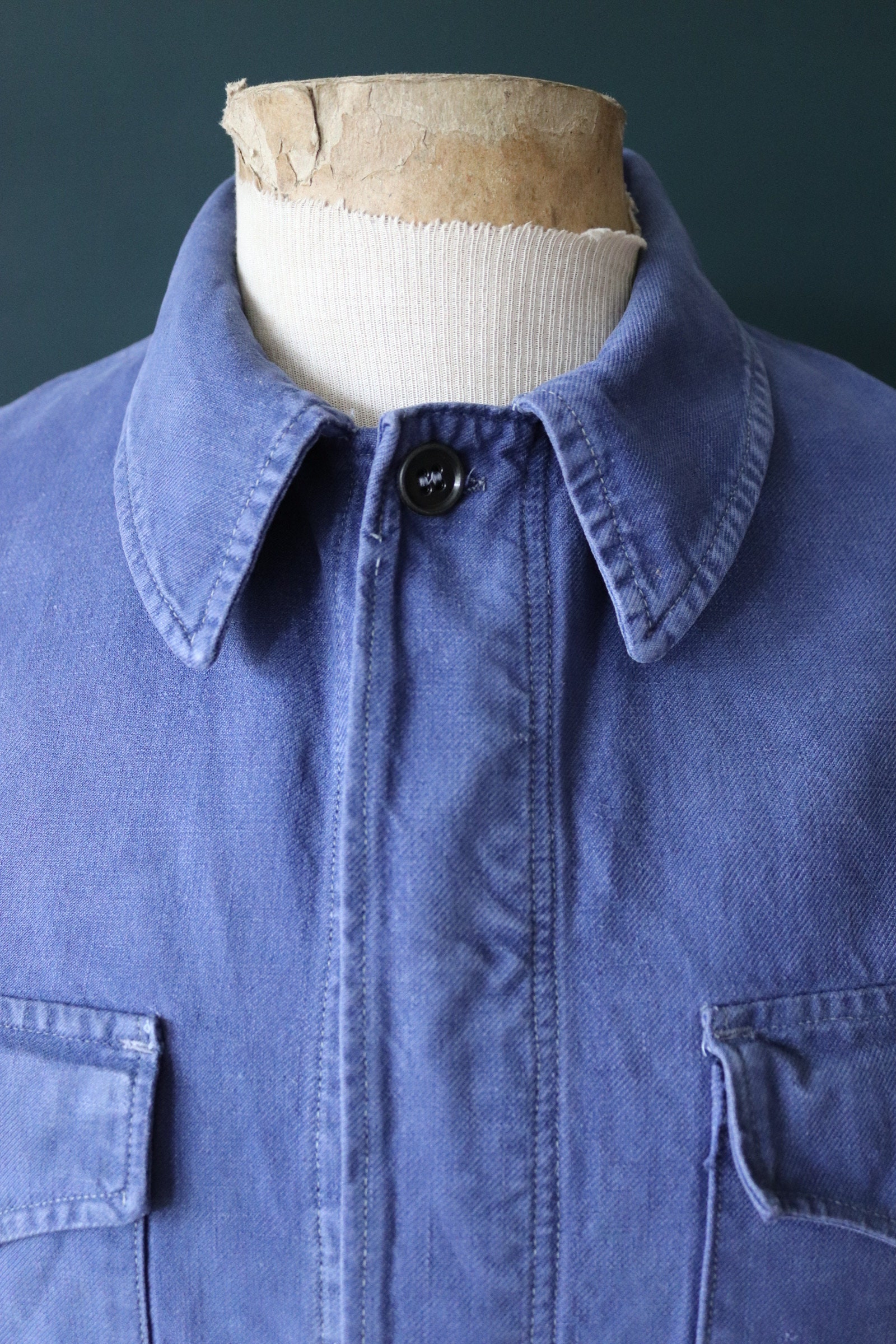Vintage French Blue Cyclist Jacket 1940s 1950s Workwear Vintage French Blue Cyclist Jacket 1940s 1950s Workwear
